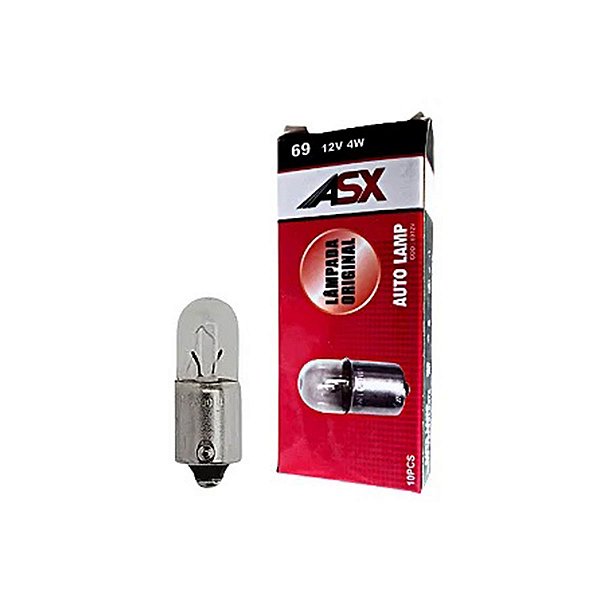 Kit 10 Lâmpadas 69 12V/4W - ASX
