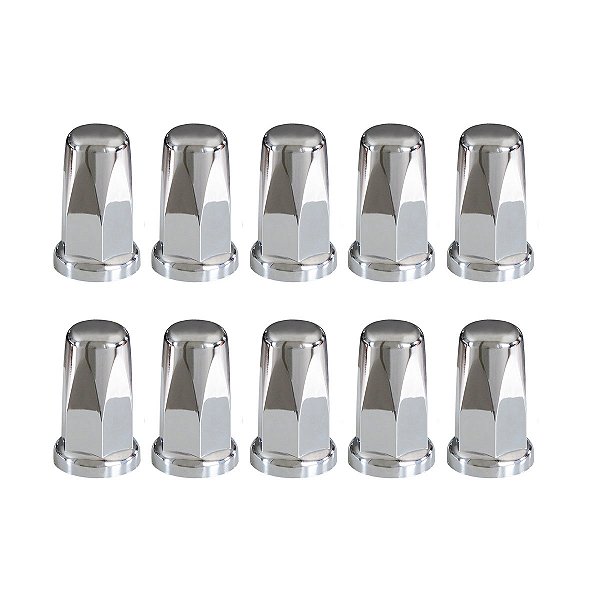 Kit 10 Capas de Porca Belga Cromada 32/33MM - BF