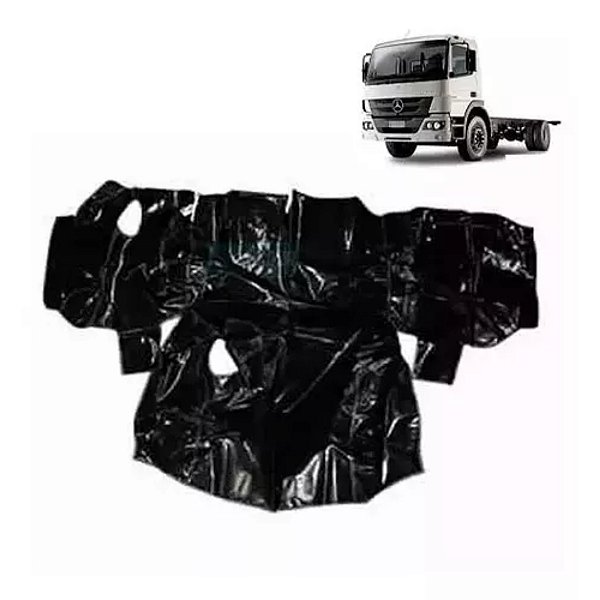 Tapete Vinil Preto Com Capô Caminhão Mercedes Atego 2425 e Axor 1933 ano 2007 em diante