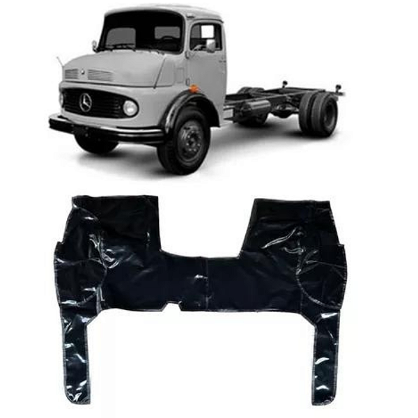 Tapete Vinil Preto Caminhão Mercedes 1113