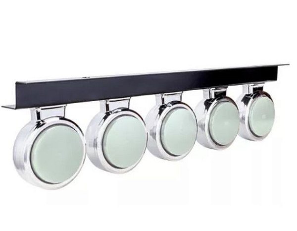 Kit 5 Lanternas Foguinho Cristal Led 12/24V Com Suporte - H3