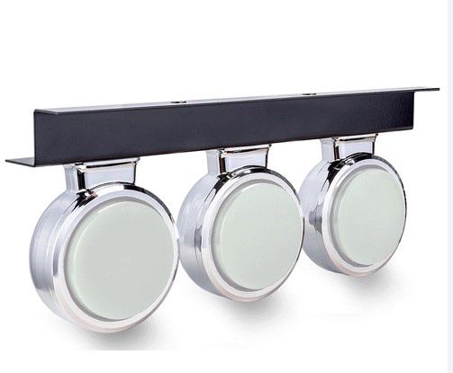 Kit 3 Lanternas Foguinho Bojuda Cristal Led 12/24V Com Suporte - H3