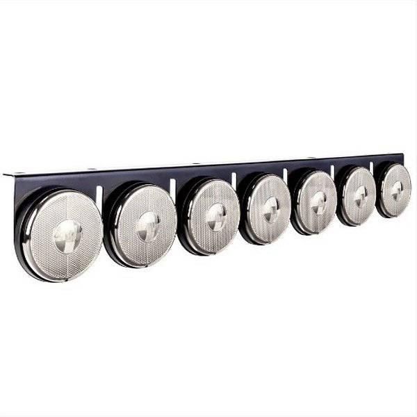 Kit Lanterna 7 Marias LED Cristal 12/24V Com Suporte em Ferro - H3