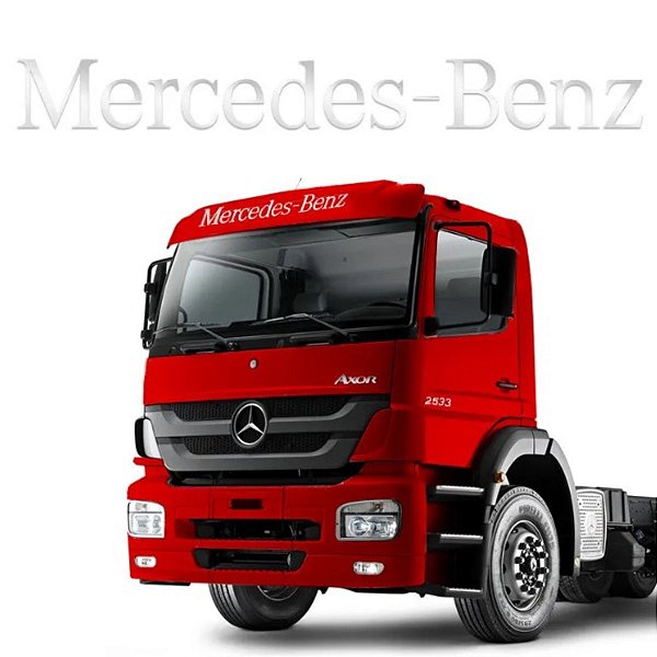 Faixa Tapa-Sol Cromada - MB AXOR Cabine Alta - Decal Line - 0257400