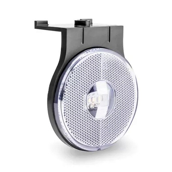 Lanterna Lateral LED Redonda 65MM C/ Suporte - CRISTAL - H37102