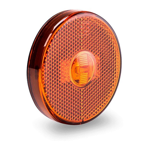 Lanterna Lateral LED Redonda 65MM - AMBAR - H37128