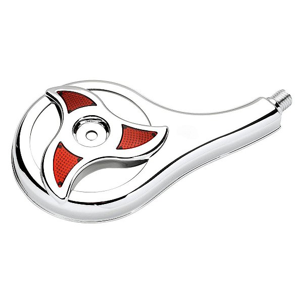Calota Rodoar Cromada Vermelha C/ 4 Pontas - JCS - 0129V