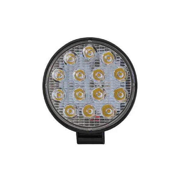 Farol Auxiliar Redondo 14 LEDS 12/24V 42W - Tiger Auto - TG0802032