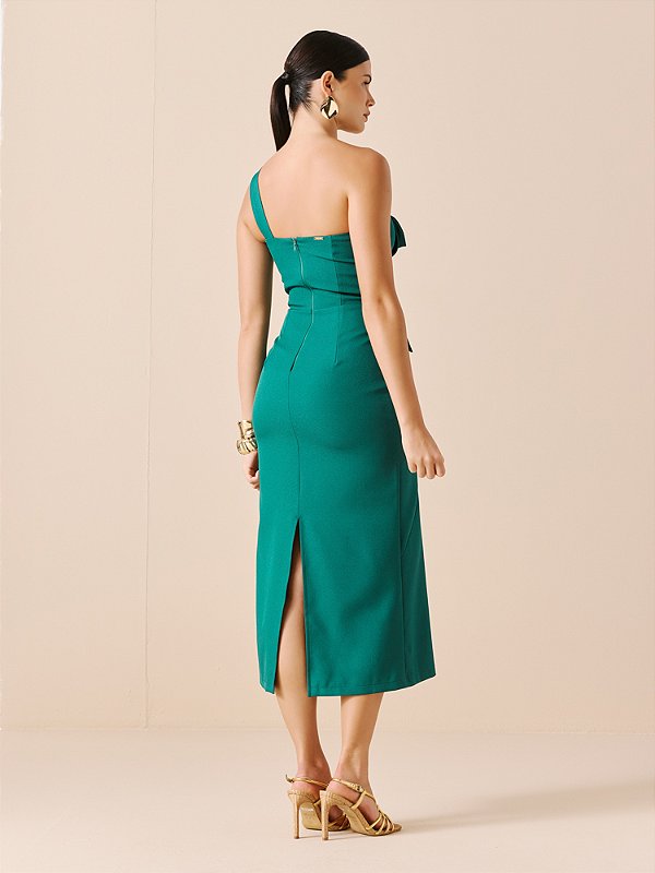 Vestido em Leque Midi