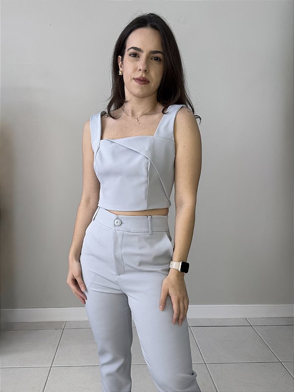 Cropped Alfataria Azul