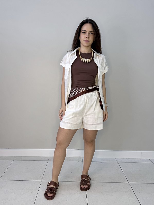 Conjunto Shorts e Blusa Algodão