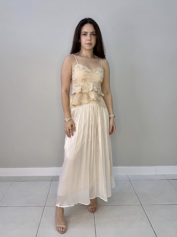 Blusa Regata Bordada