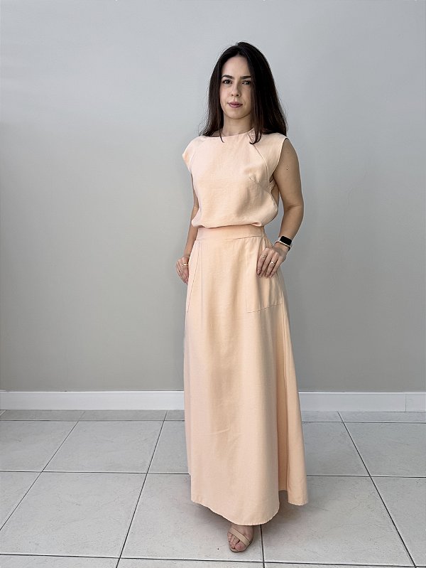 Conjunto Saia e Blusa Midi