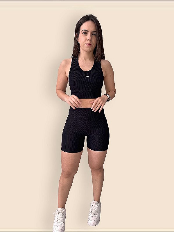 Shorts Canelado