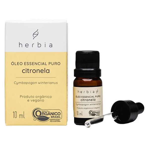 Óleo Essencial de Citronela 100% Puro 10ml Herbia