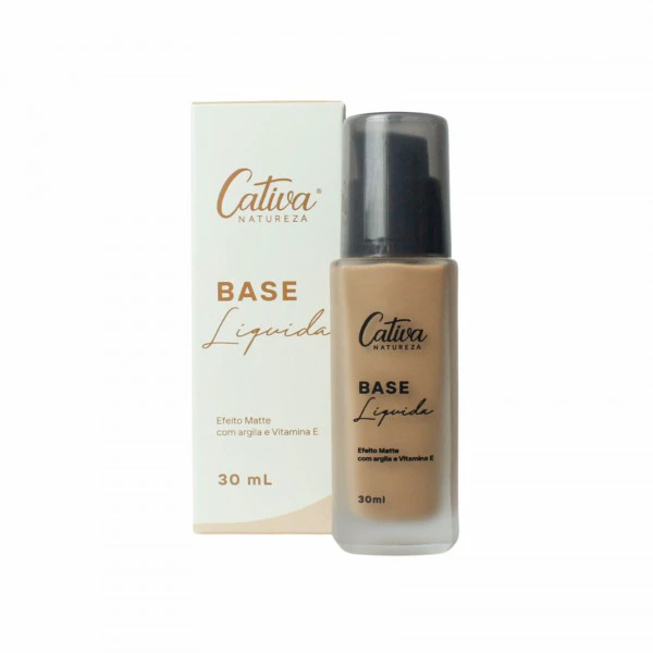 Base Líquida Efeito Matte Cor 7 30ml Cativa Natureza
