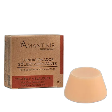 Condicionador Sólido Purificante Copaíba e Melaleuca 55g Amantikir