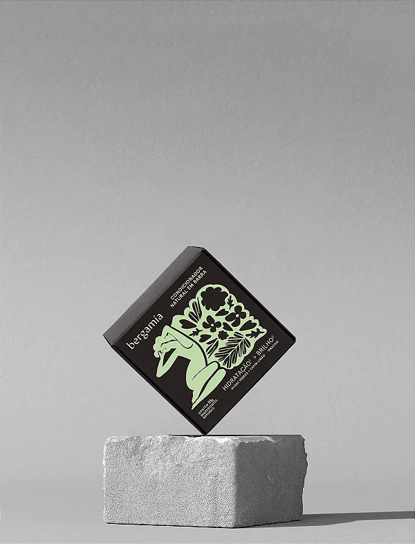 Condicionador Sólido Hidratação e Brilho | Pracaxi e Capim-Limão 55g Bergamía