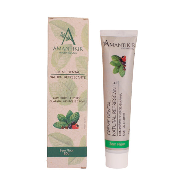 Creme Dental Natural Refrescante 80g Amantikir