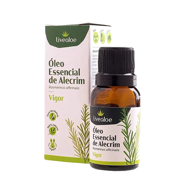 Óleo Essencial de Alecrim 15ml - Livealoe