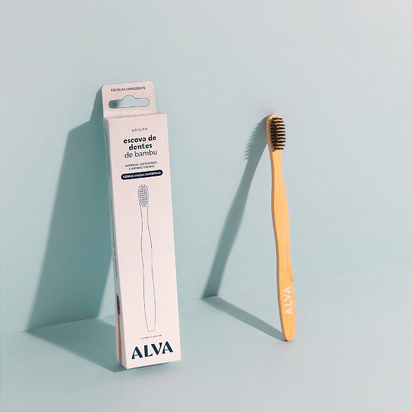 Escova de Dentes Bamboo Adulto Cerdas Super Finas - Alva