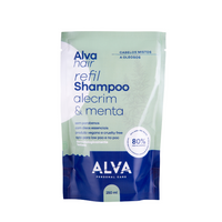 Refil - Shampoo Cabelos Mistos e Oleosos - Alecrim e Menta Vegano (250ml) Alva