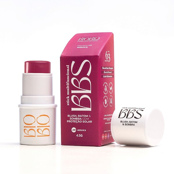 BBS 4X1 BIOBIO BLUSH, BATOM E SOMBRA FPS 63 AMORA