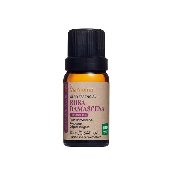 OLEO ESSENCIAL 10ML ROSA DAMASCENA DILUIDO 10