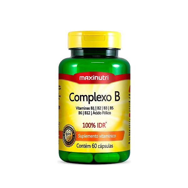Complexo B 100% IDR 60 Caps - MaxiNutri