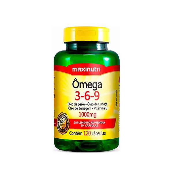 Ômega triplo 1000mg (60 Caps) - Maxinutri