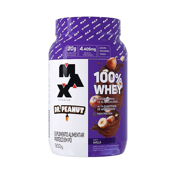 Whey Protein Dr. Peanut 100% Whey 900g - Max Titanium