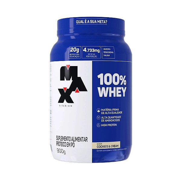 100% Whey Pote 900g - Max TItanium