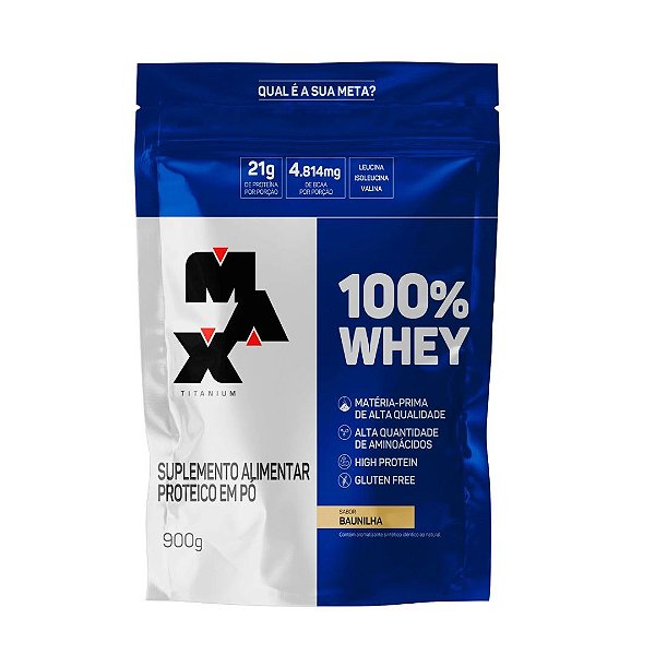 100% Whey Refil 900g - Max TItanium
