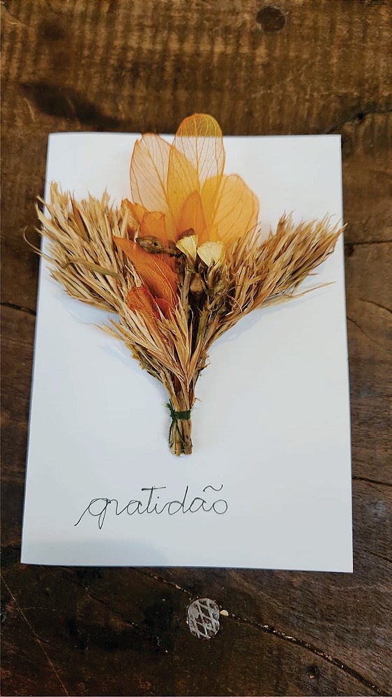 Cartão mini buquê Gratidão II
