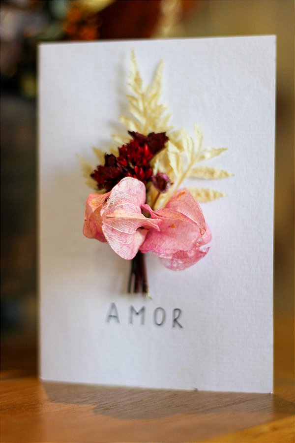 Cartão mini buquê Amor II