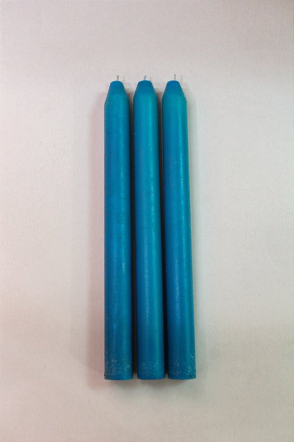Vela para castiçais, cor Azul médio (unitário)