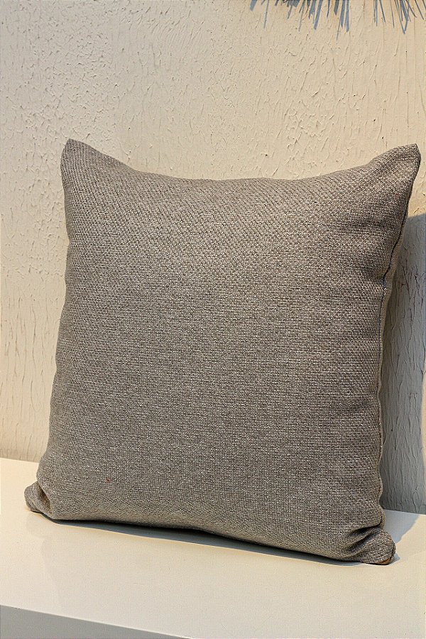ALMOFADA LINHO RUSTICO CINZA QUADRADA 50 X 50