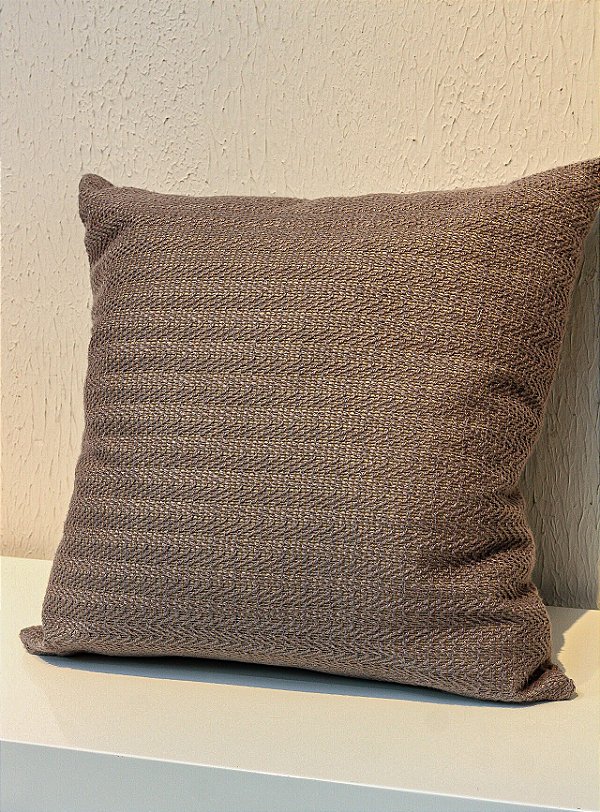 ALMOFADA LINHO RUSTICO MARROM  MESCLADO 50 X 50
