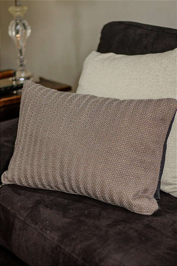 Almofada Linho Rústico Cinza chumbo, 50x30