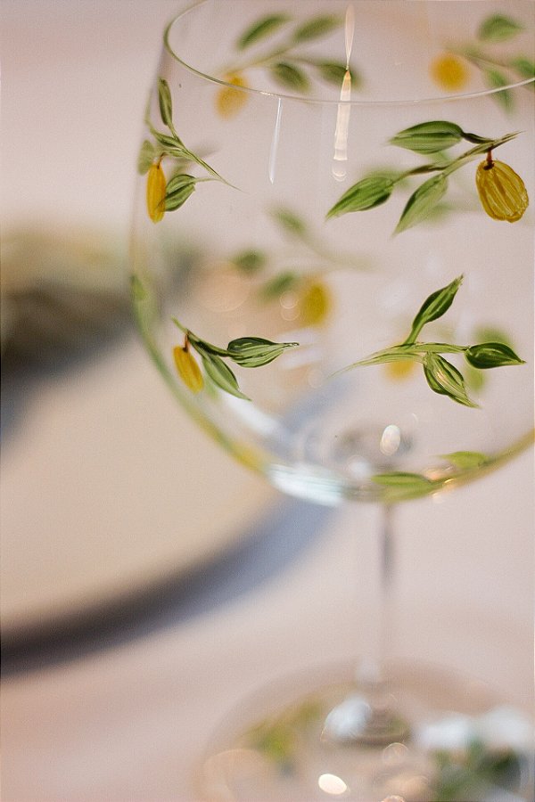 Taça Limão Siciliano - pintada a mão