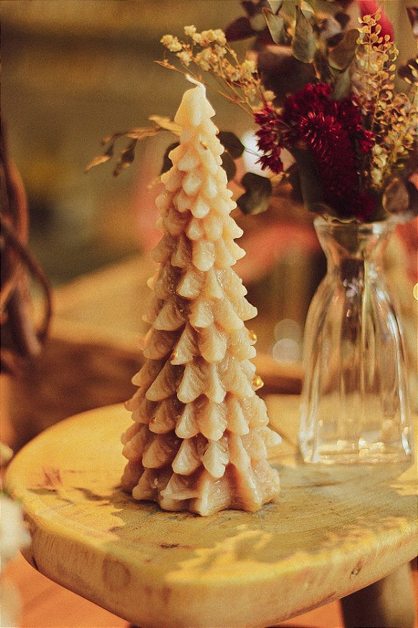 Vela formato árvore, cor Nude P