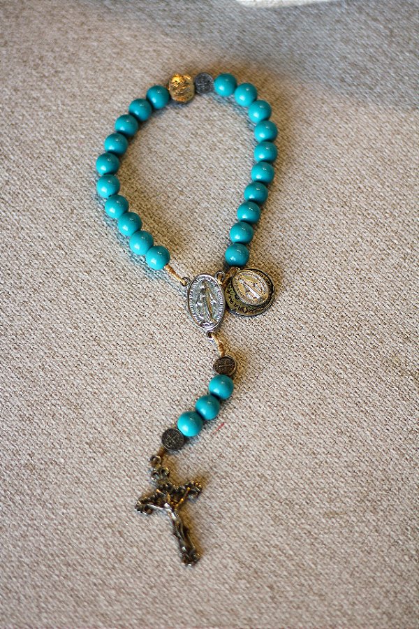 TERÇO DE BOLSO, TOM AZUL