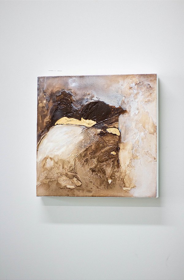 Tela 1 Abstrata tons terrosos, 30x30cm