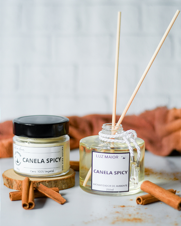 Dupla Canela Spicy - Vela + Aromatizador de Ambiente