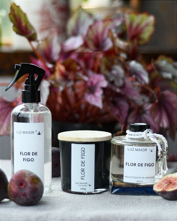 Trio Flor de Figo - Vela + Home Spray + Aromatizador