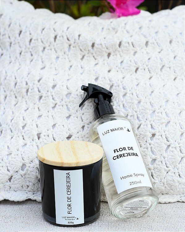 Dupla Flor de Cerejeira - Vela + Home Spray