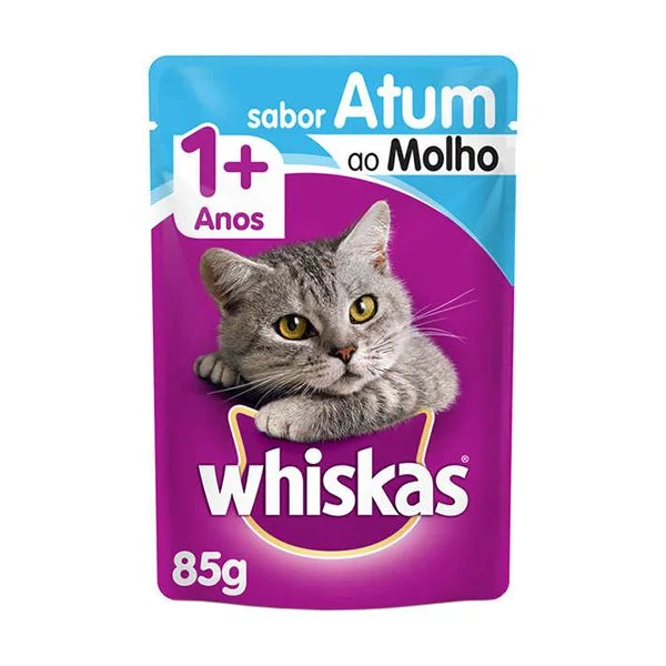 Ração Úmida Whiskas Sachê Atum ao Molho para Gatos Adultos