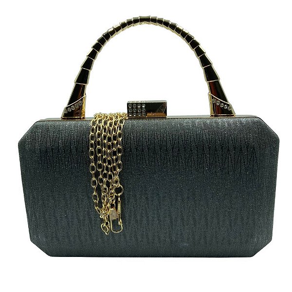Clutch de Festa Tecido com Brilho Premium