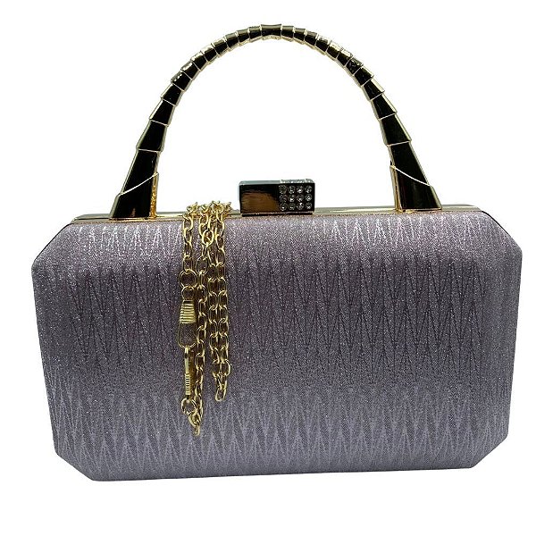 Clutch de Festa Tecido com Brilho Premium