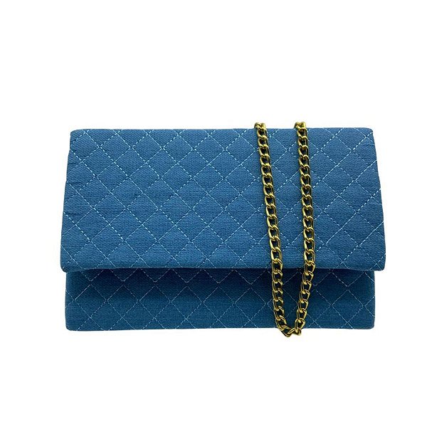 Bolsa de Festa Pequena Jeans Detalhes Clássica